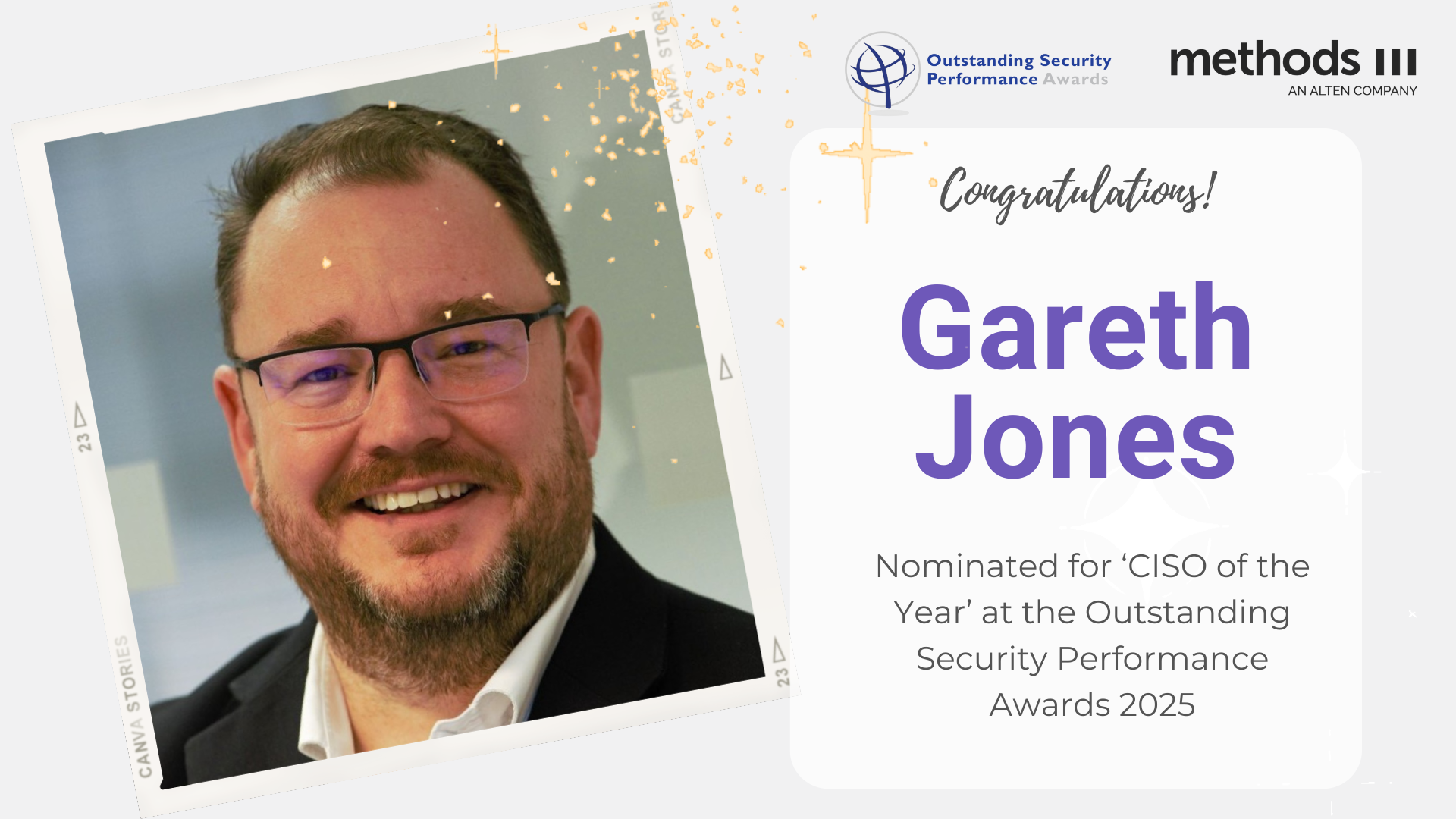 Gareth Jones nominated as CISO of the Year at the OSPA awards